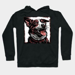 Retro Art Australian Cattle Dog Lover Hoodie